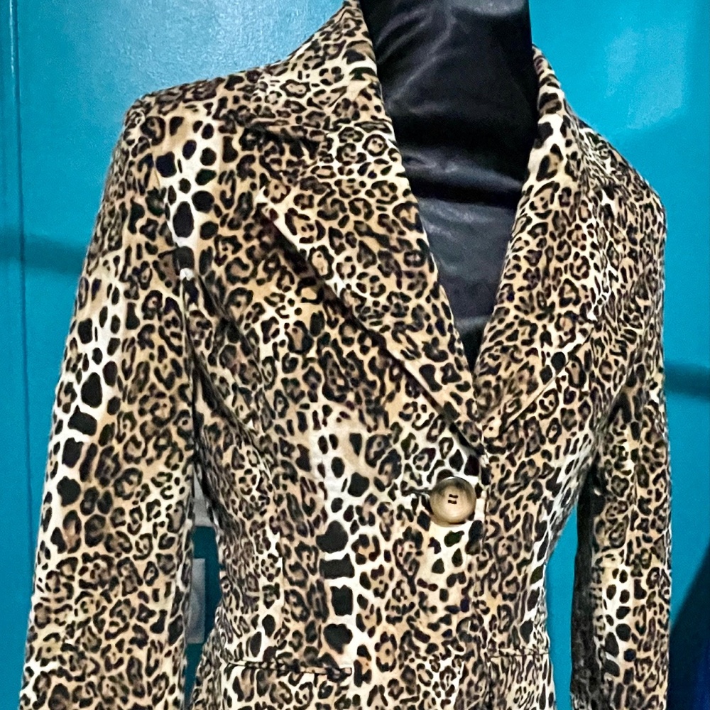 Stylish Leopard Print Women's Blazer
